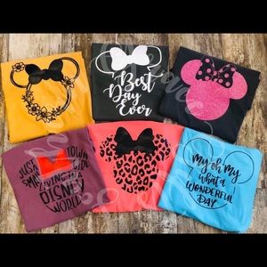 6 Large Comfort Colors Disney Shirts